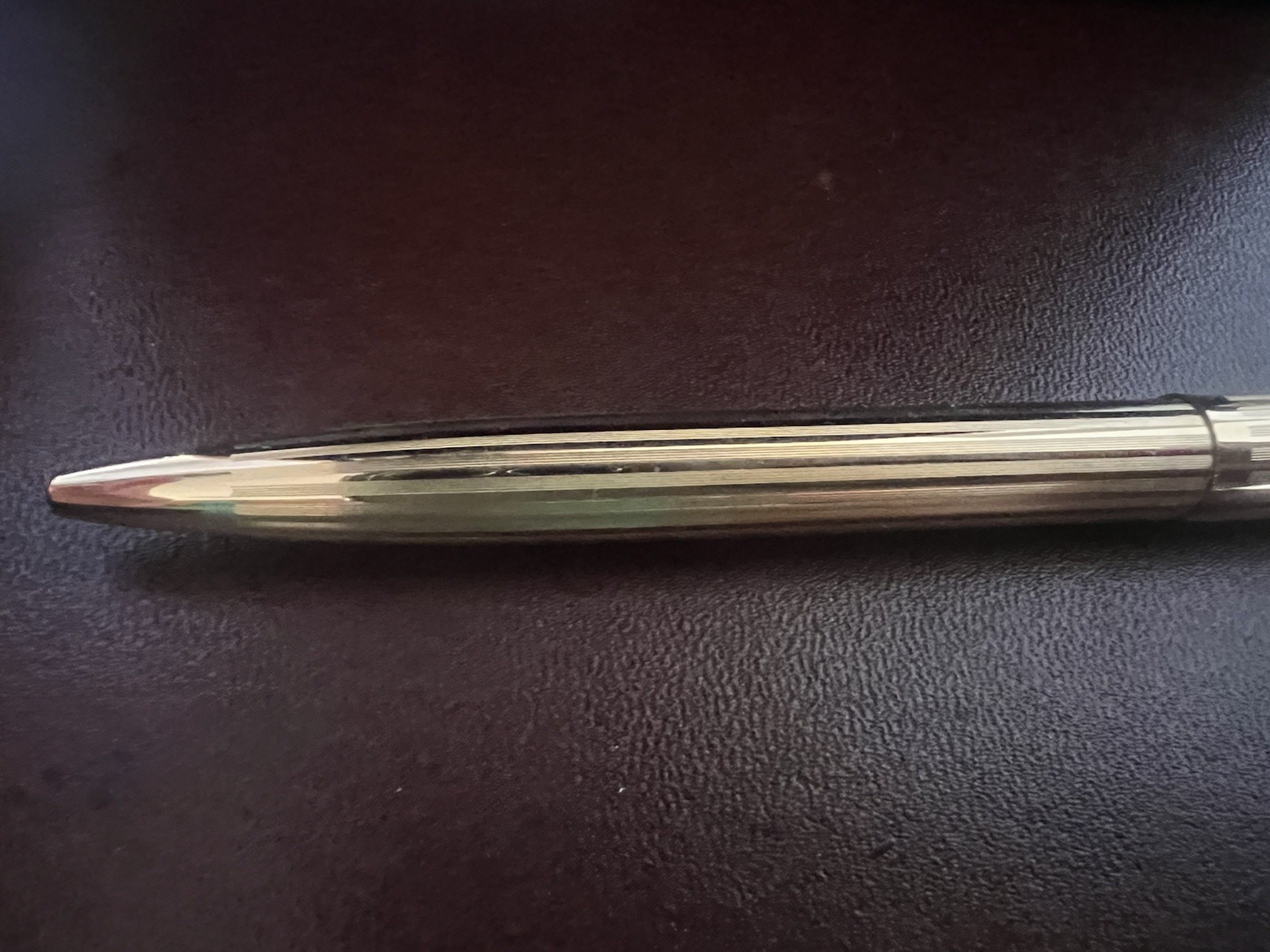 Lalex Set Stylo-Plume Sphère Or + Ferme Argent Billets Trousse Vintage