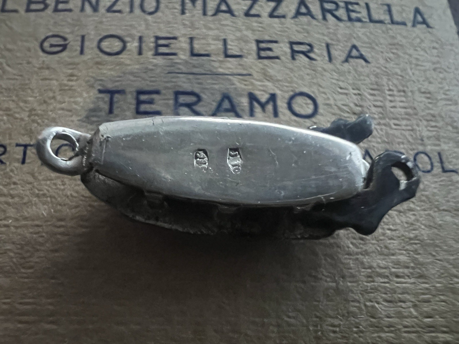 🔴 ARGENTO 925 chiusura collana gancio 1 filo con pietre vintage