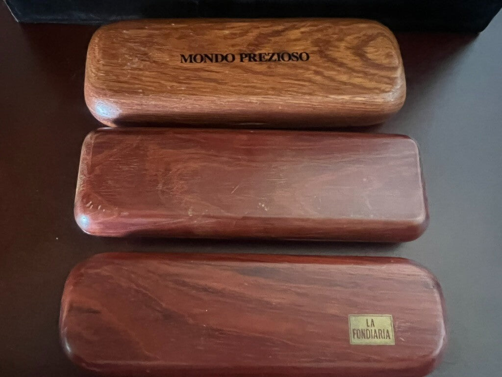 Boîtes Stylo-Plume Stylo à Plume Sphère Bois Trousse 2 Places Lot 3 Pièces 