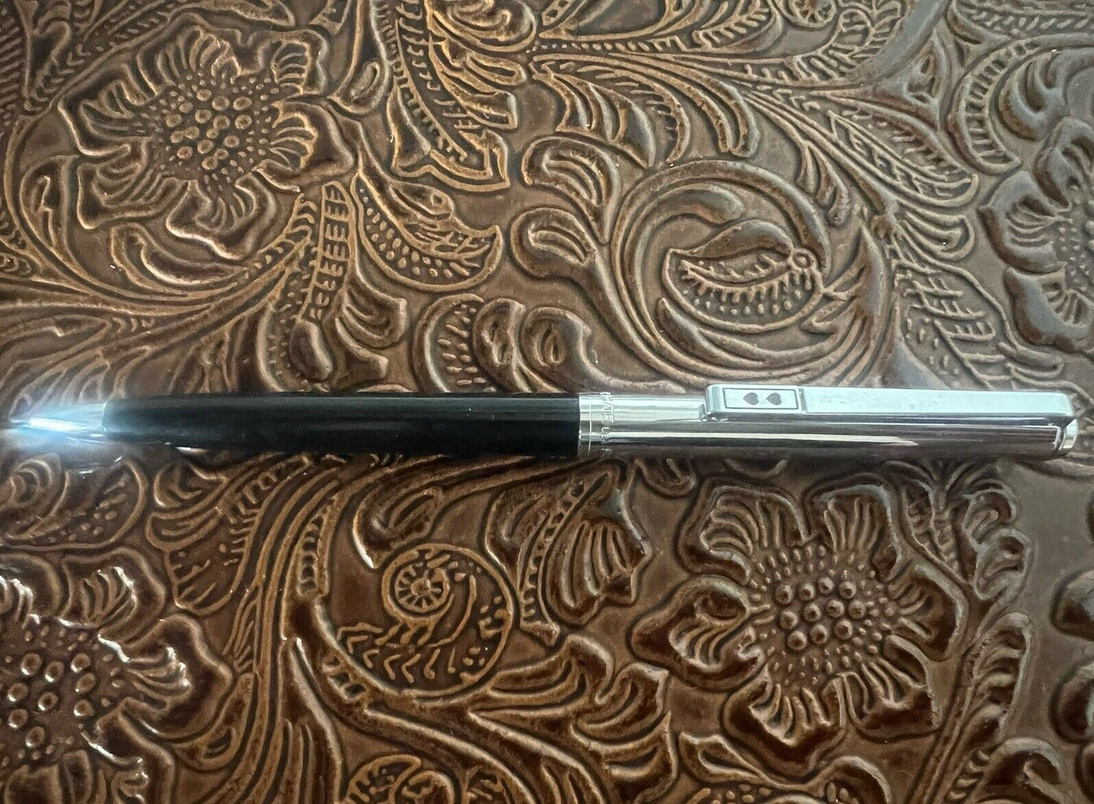 🔴 PAPERMATE Druckbleistift mit schwarzer Chromkappe und Minen im Vintage-Stil 