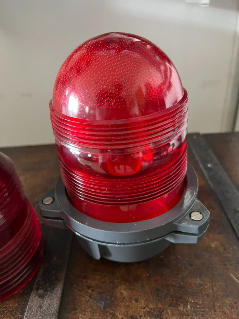 🔴 CASTALDI EC2508 Italienischer Vintage-Leuchtturm aus Glas zur Hinderniswarnung für Land und Meer 