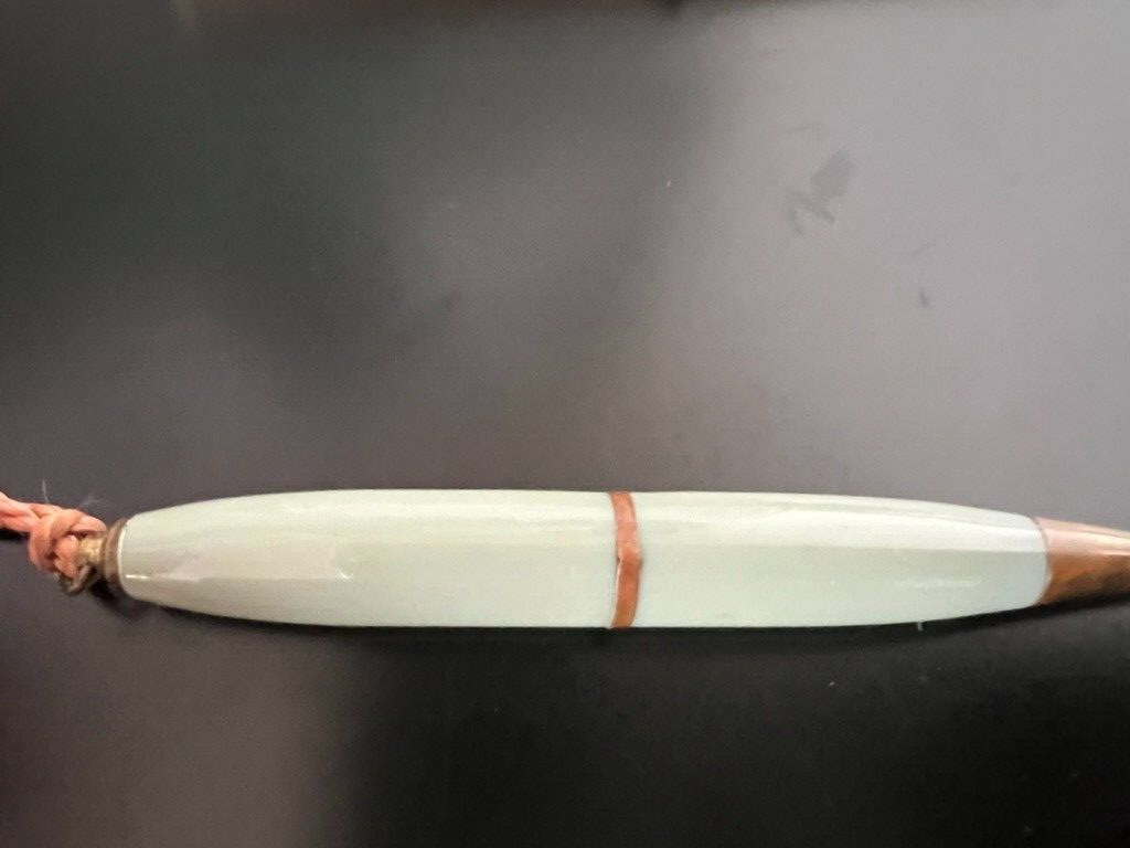 🔴 Grüner Druckbleistift mit gebogenen Minen, schreibt wie ein Bogen, Vintage aus den 1970er Jahren 