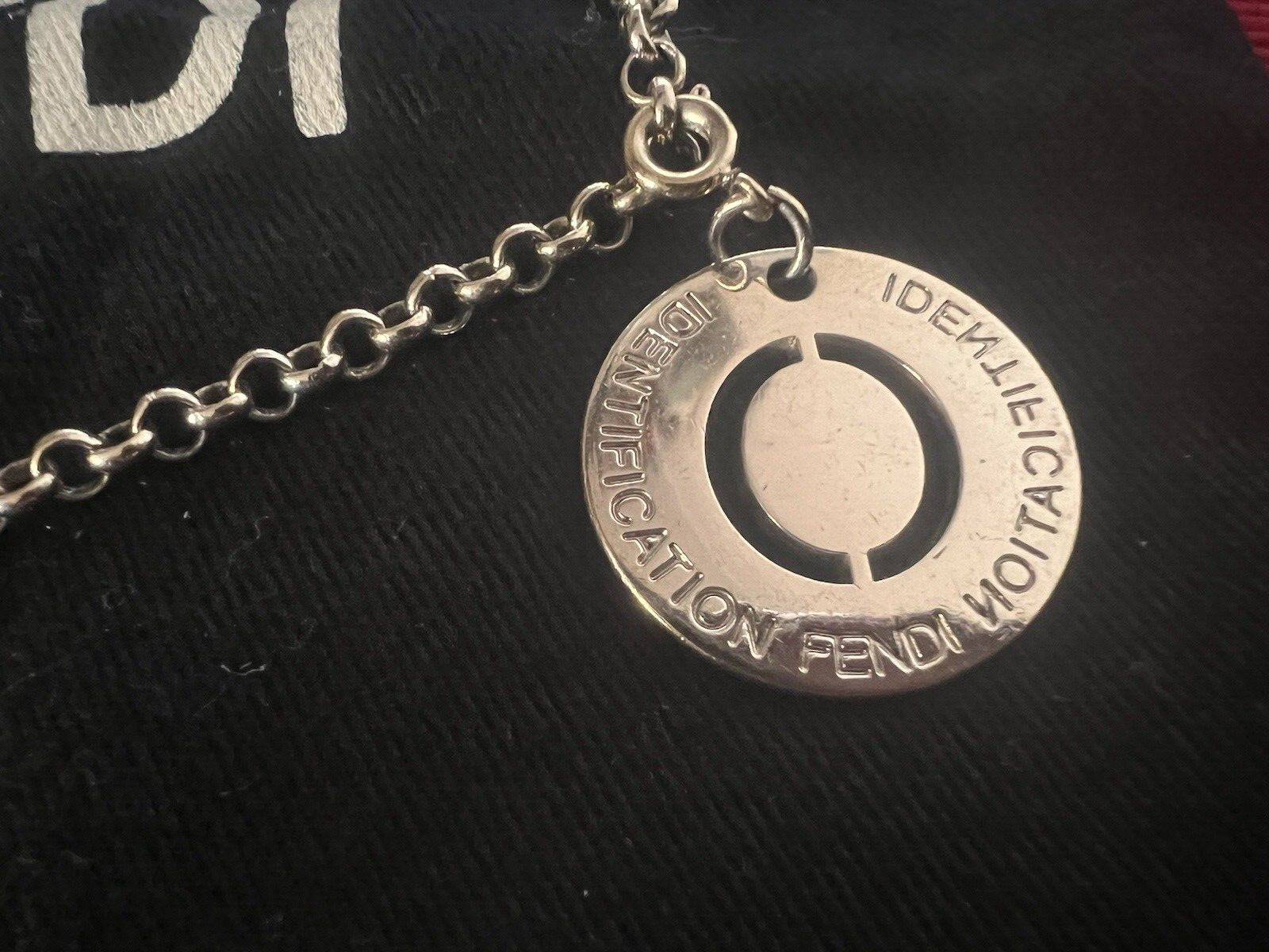 FENDI Bracelet D'Identification Bracelet Charms Monogramme Coeur