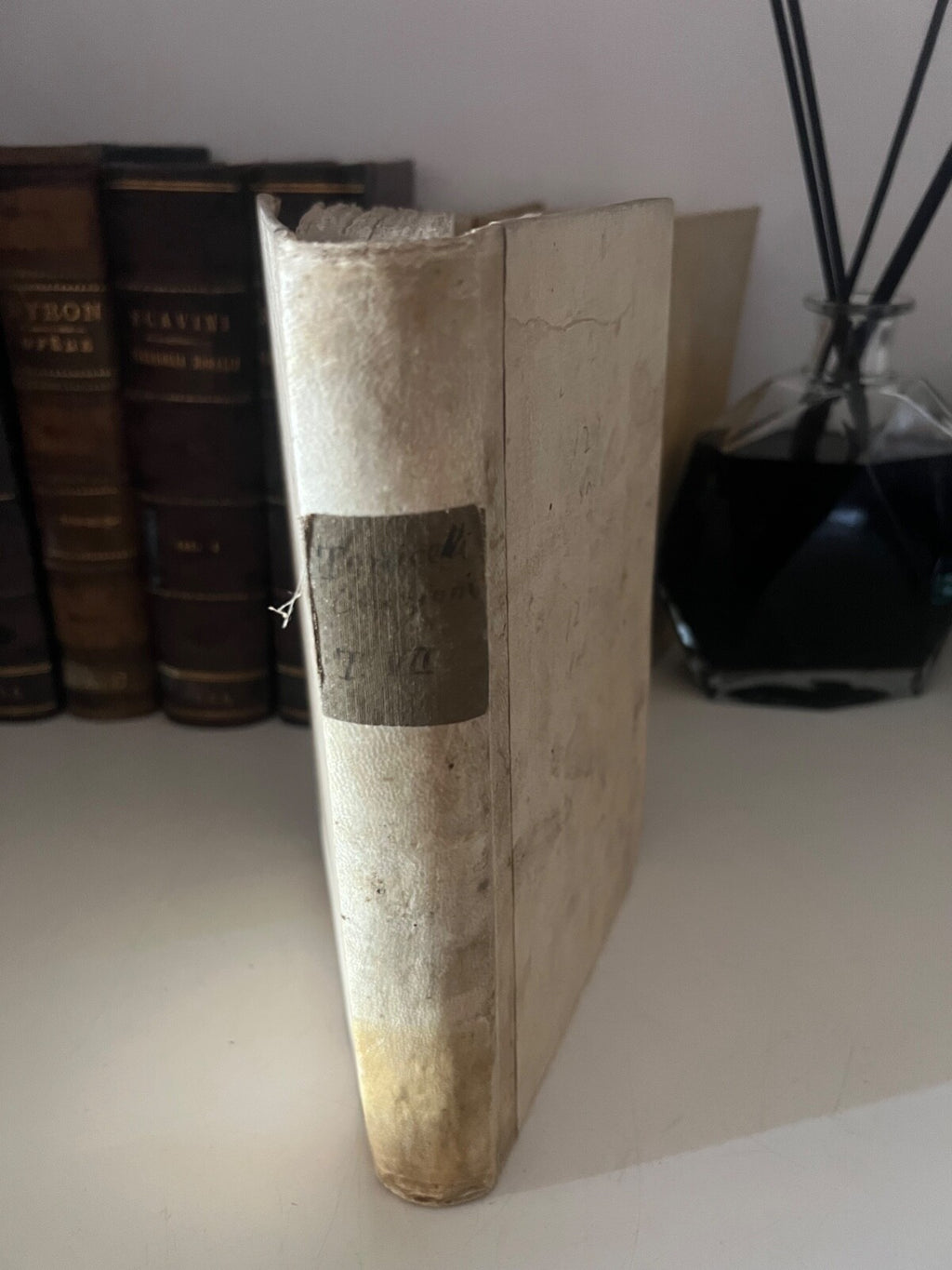 Livre Oraisons Sacre Et Thèses Totrricelli Carte Parchemin Antique 1738 