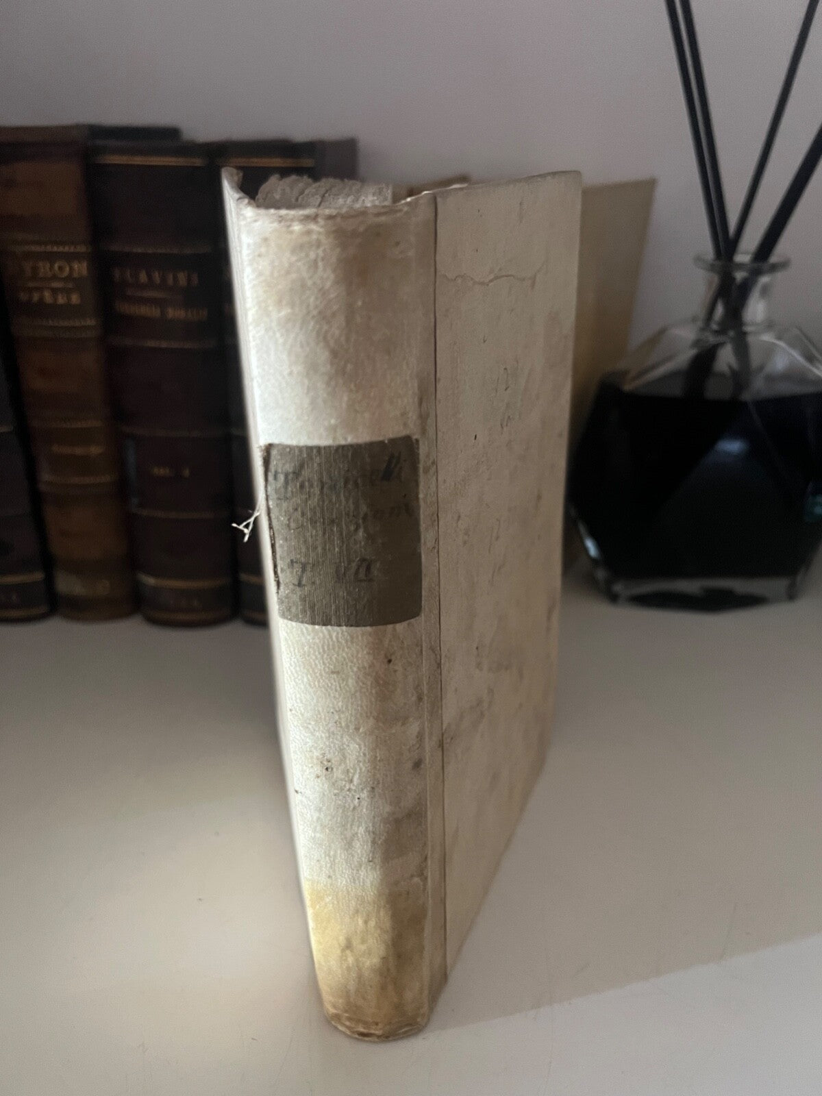 Livre Oraisons Sacre Et Thèses Totrricelli Carte Parchemin Antique 1738 
