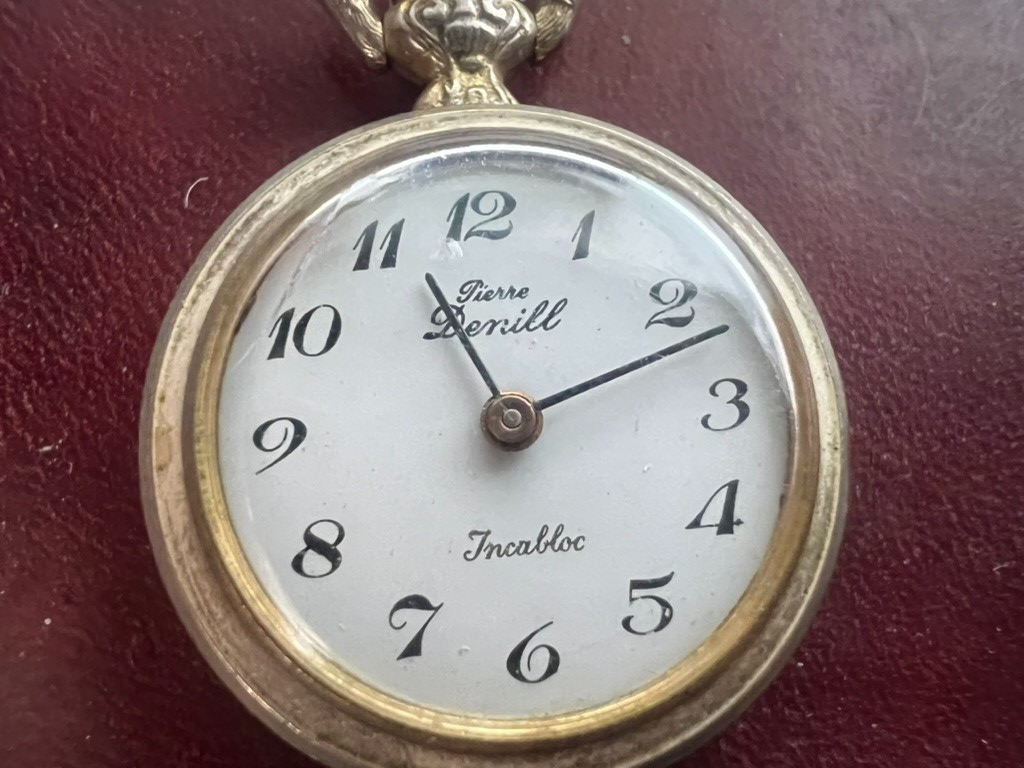 Montre Poche Moose Peint A Vernis PIERRE DENILL Remontage Manuel Vintage