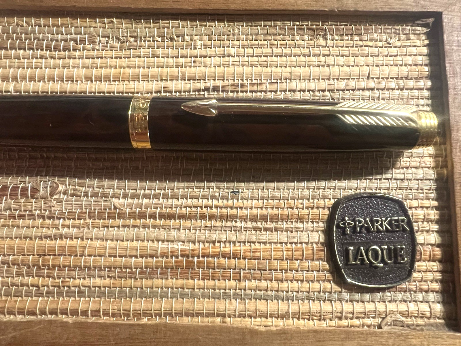 🔴 PARKER Füllfederhalter 75 Thuja Lack, 14K Goldfeder, M (mittel), mit Etui 