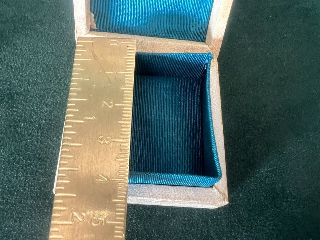 🔴 Scatola CIONDOLO astuccio cofanetto pelle orecchini gemelli vintage