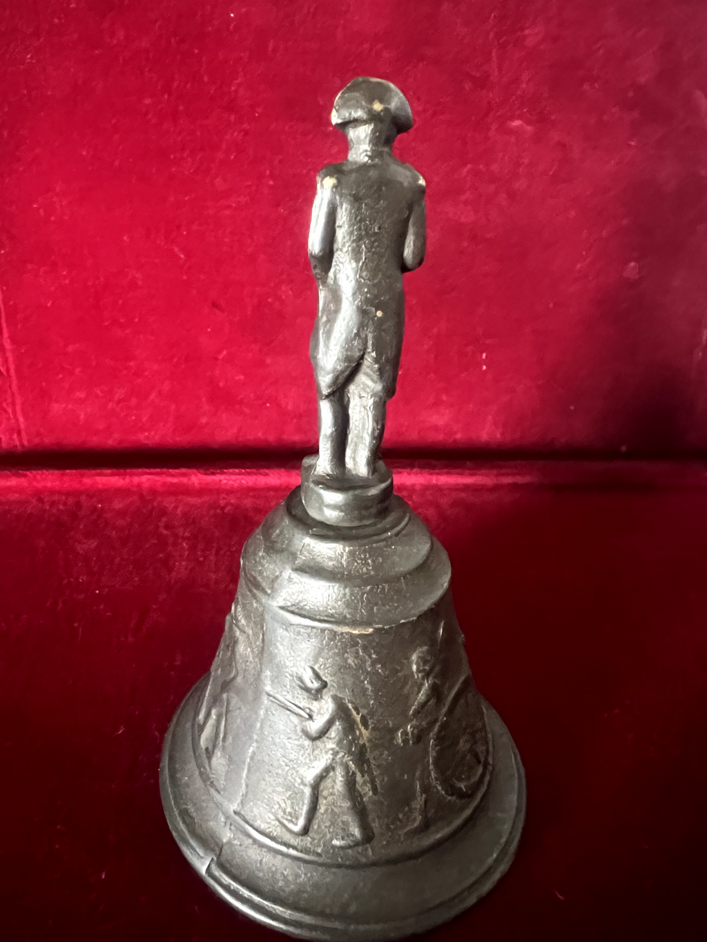 Sonnette Cloche Métal Bronze Statue Napoléon Hauteur 12 CM Vintage