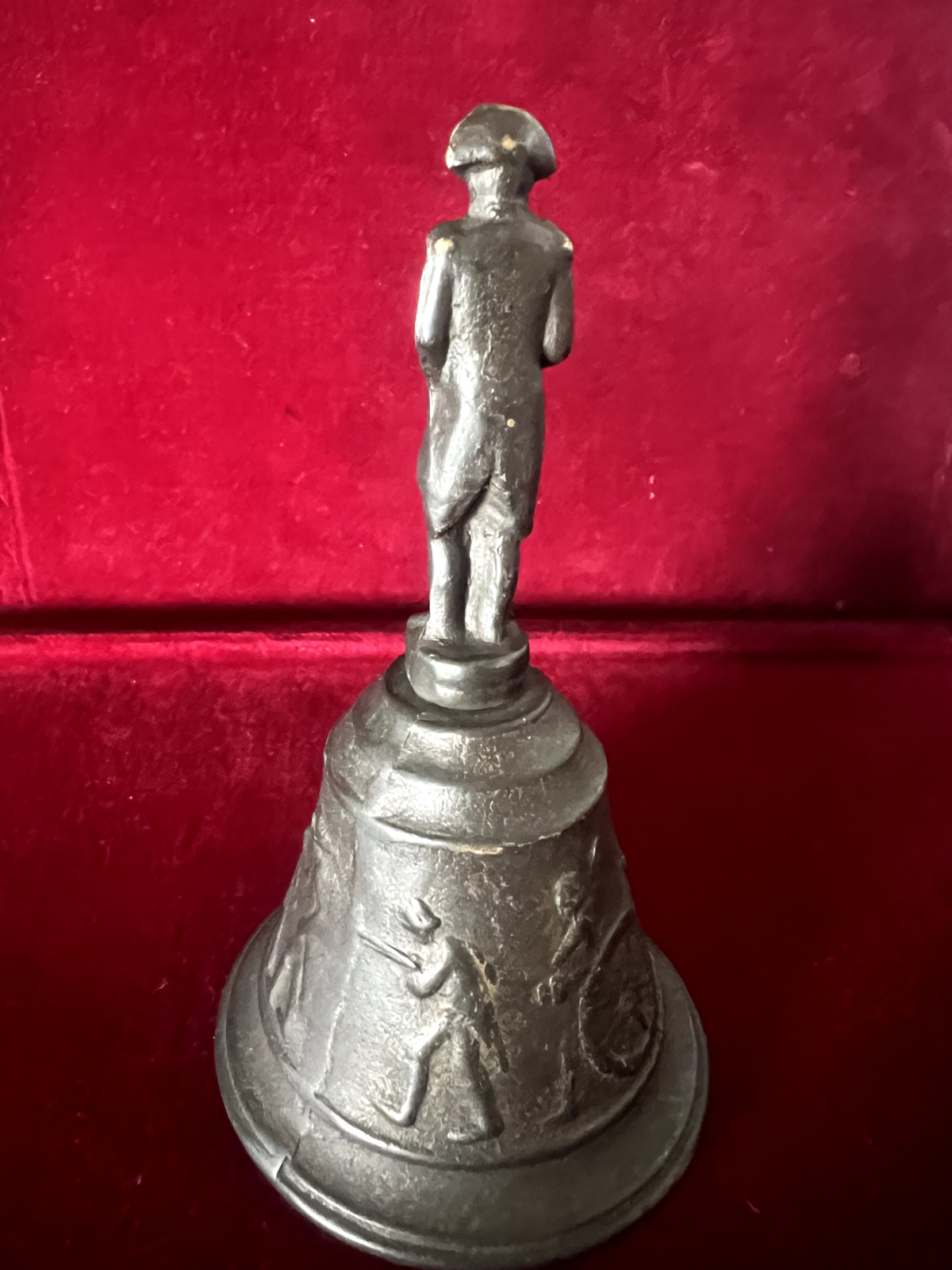 Sonnette Cloche Métal Bronze Statue Napoléon Hauteur 12 CM Vintage
