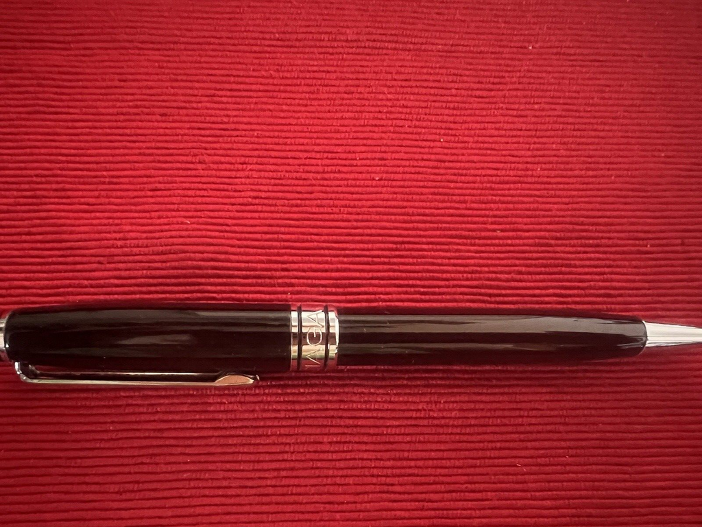 🔴 BALENCIAGA penna sfera lacca nera profili cromati scrive con scatola