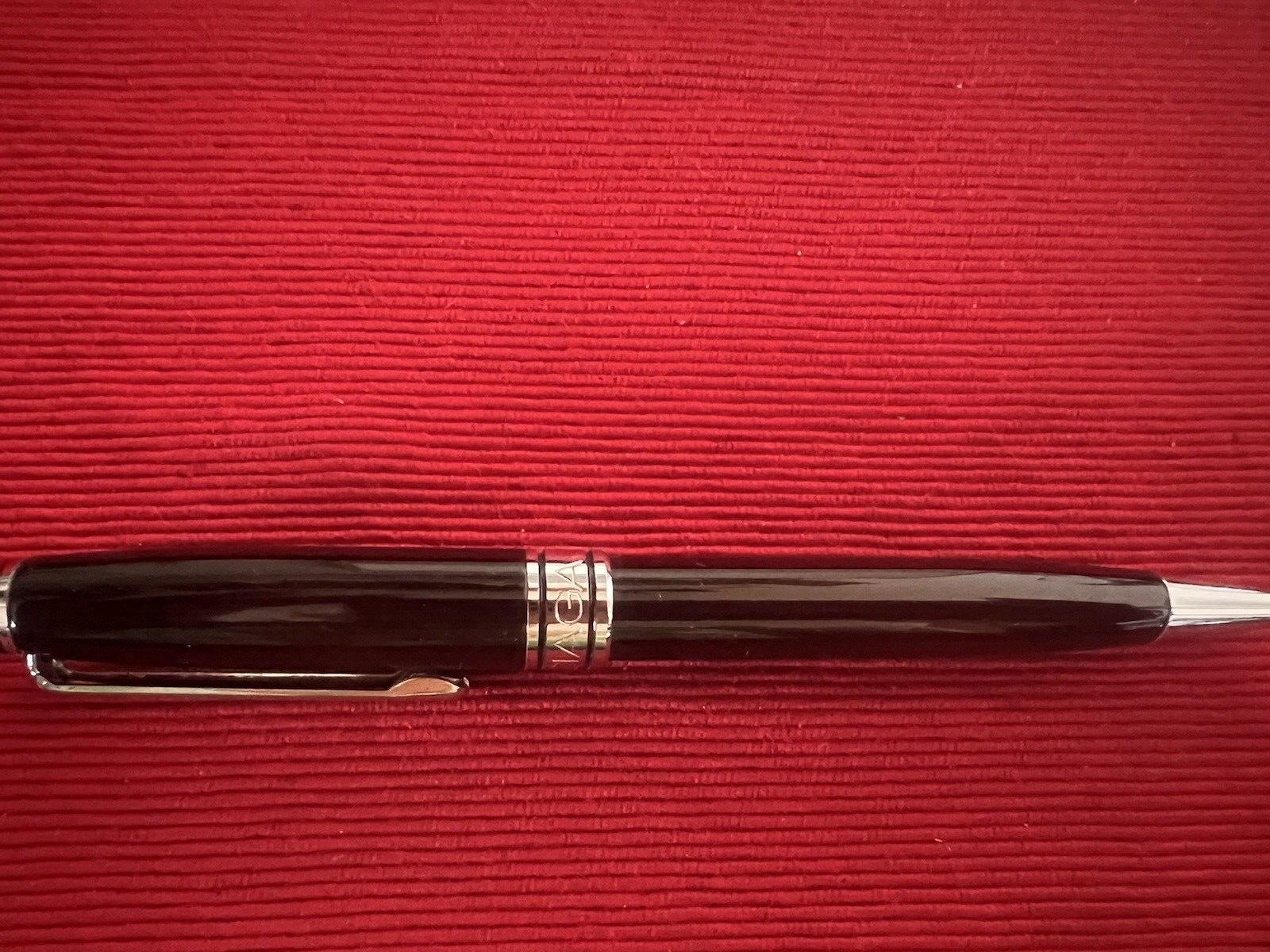 🔴 BALENCIAGA penna sfera lacca nera profili cromati scrive con scatola