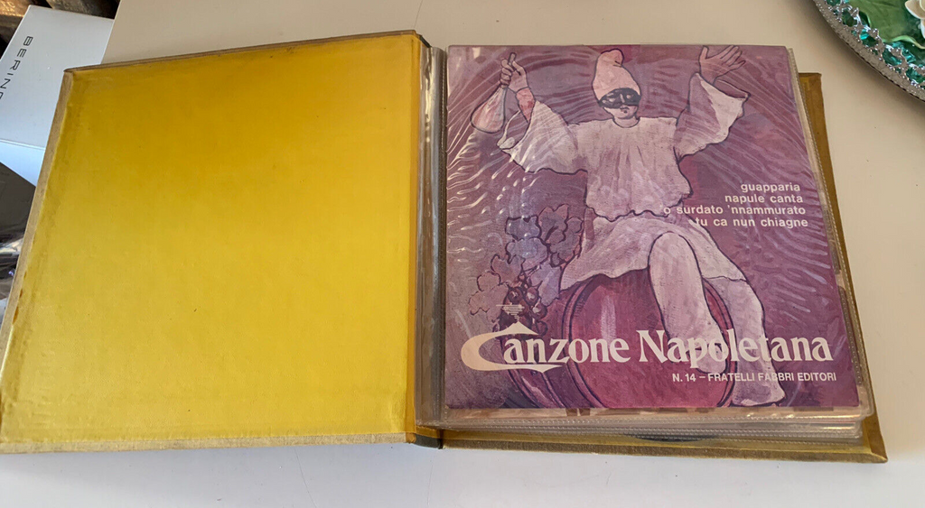 Disques Chanson Napolitaine 45 Tours Fabbri Editeur Album 12 Disques Vintage