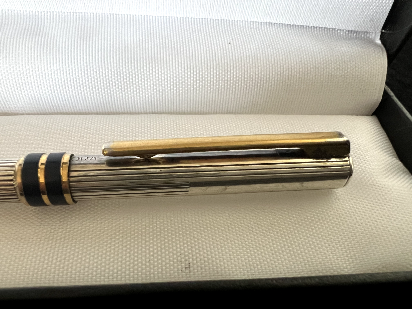 🔴 AURORA penna sfera Marco Polo ARGENTO 925 MASSICCIO smalti blu 1