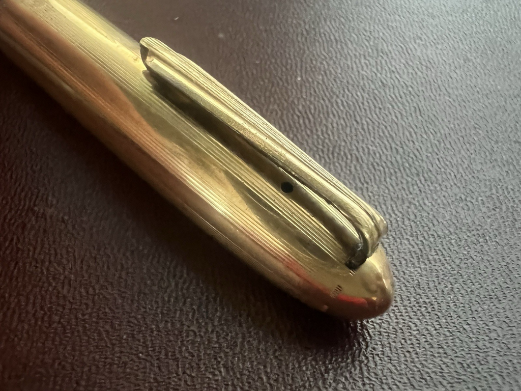 🔴 OMEGA penna stilografica SUPER NOVA placcata pennino ORO 14K scrive vintage