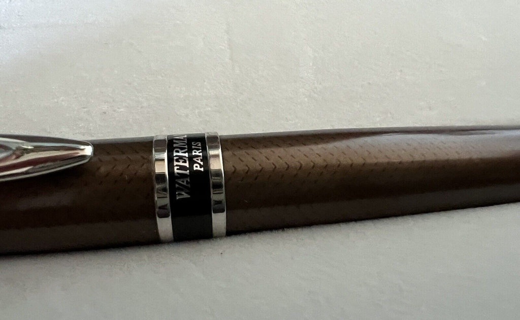 🔴 WATERMAN penna sfera Expert Urban brown in lacca marrone bronzo portapenne