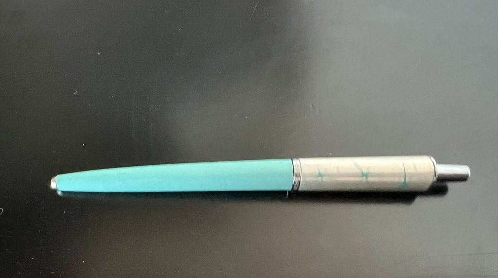 Papermate Stylo-Plume Sphère Lady Capri Bleue Avec Trousse Et Garantie Vintage