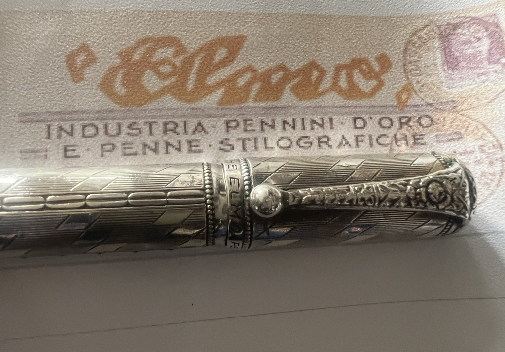 Elmo Stylo-Plume Stylo à Plume Argent 800 Rétractable Montegrappa Marche Rétro