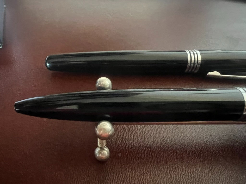 🔴 Penna sfera e sfera penna refill roller nera profili cromati con astuccio