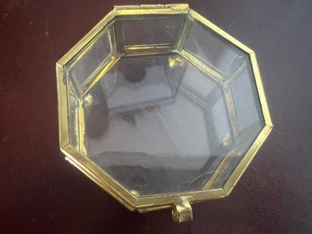 Expositor Taschenuhren-Messingbox mit Schmuckkästchen, Vintage 