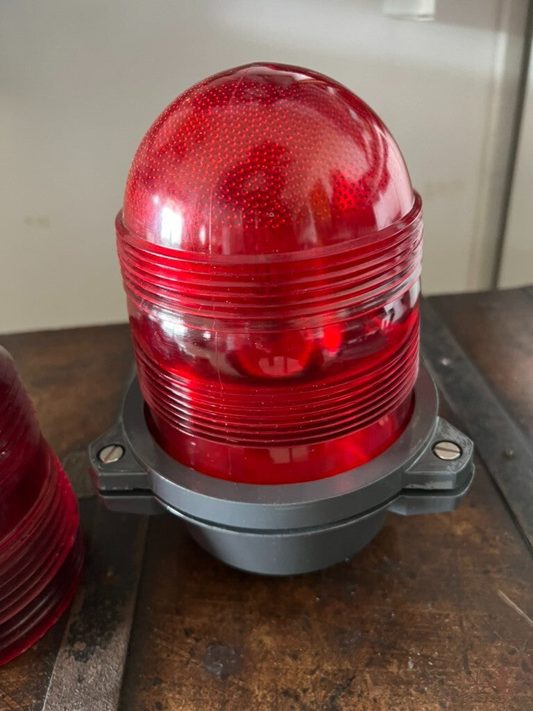 🔴 CASTALDI EC2508 Italienischer Vintage-Leuchtturm aus Glas zur Hinderniswarnung für Land und Meer 