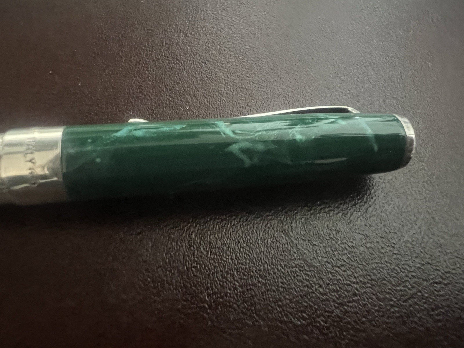 🔴 MONTEGRAPPA matita portamine argento 925 lacca verde mini vintage rara