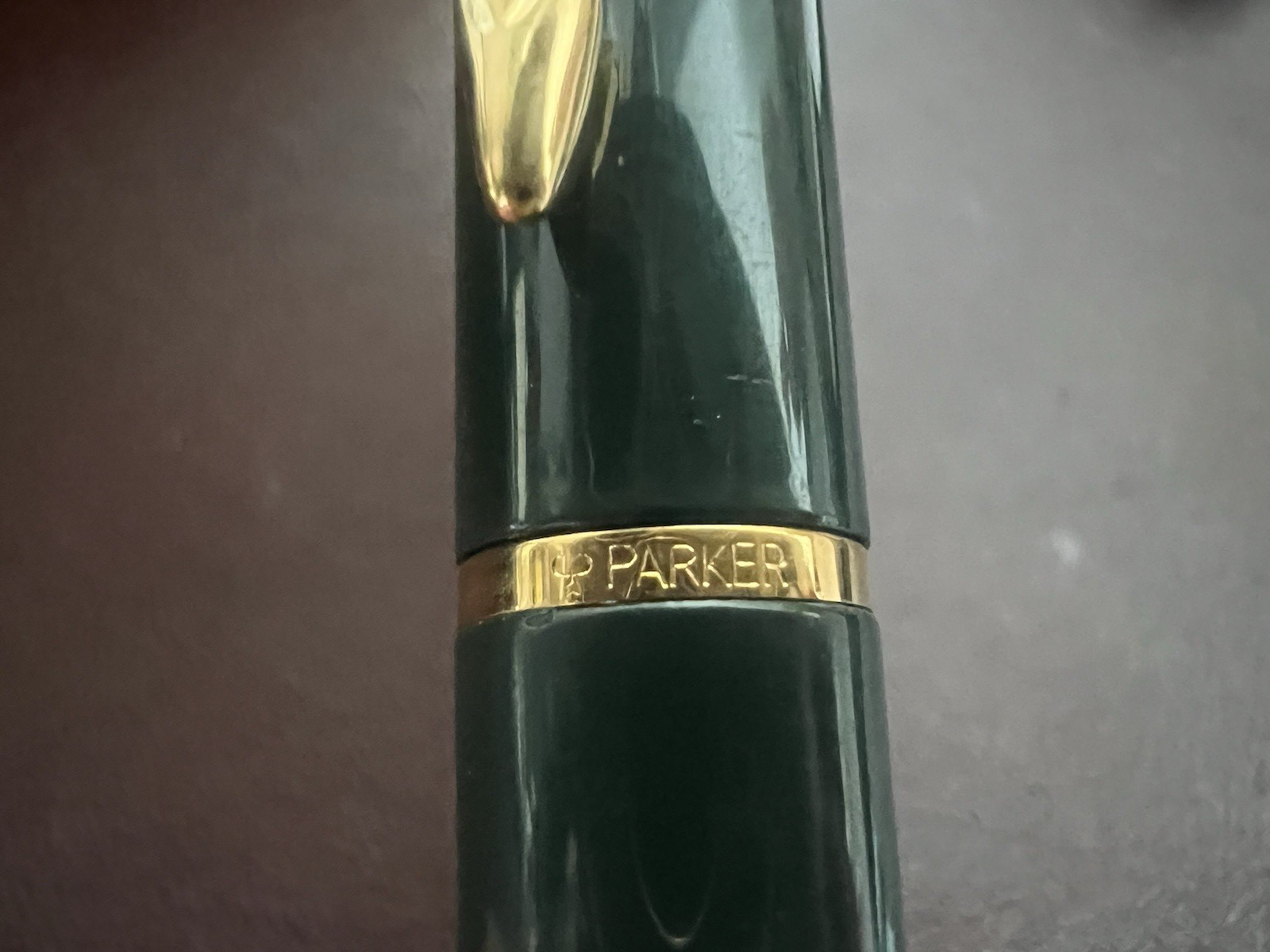 Parker Stylo-Plume Stylo à Plume Rialto Laque Vert Anglais A Cartouche Écrit