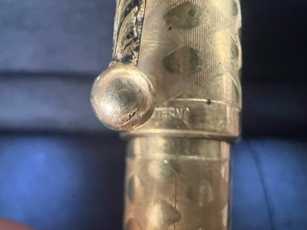 UHLMANN'S Eternal Stylo-Plume Stylo à Plume Rétractable Plaqué Or Marche Vieux