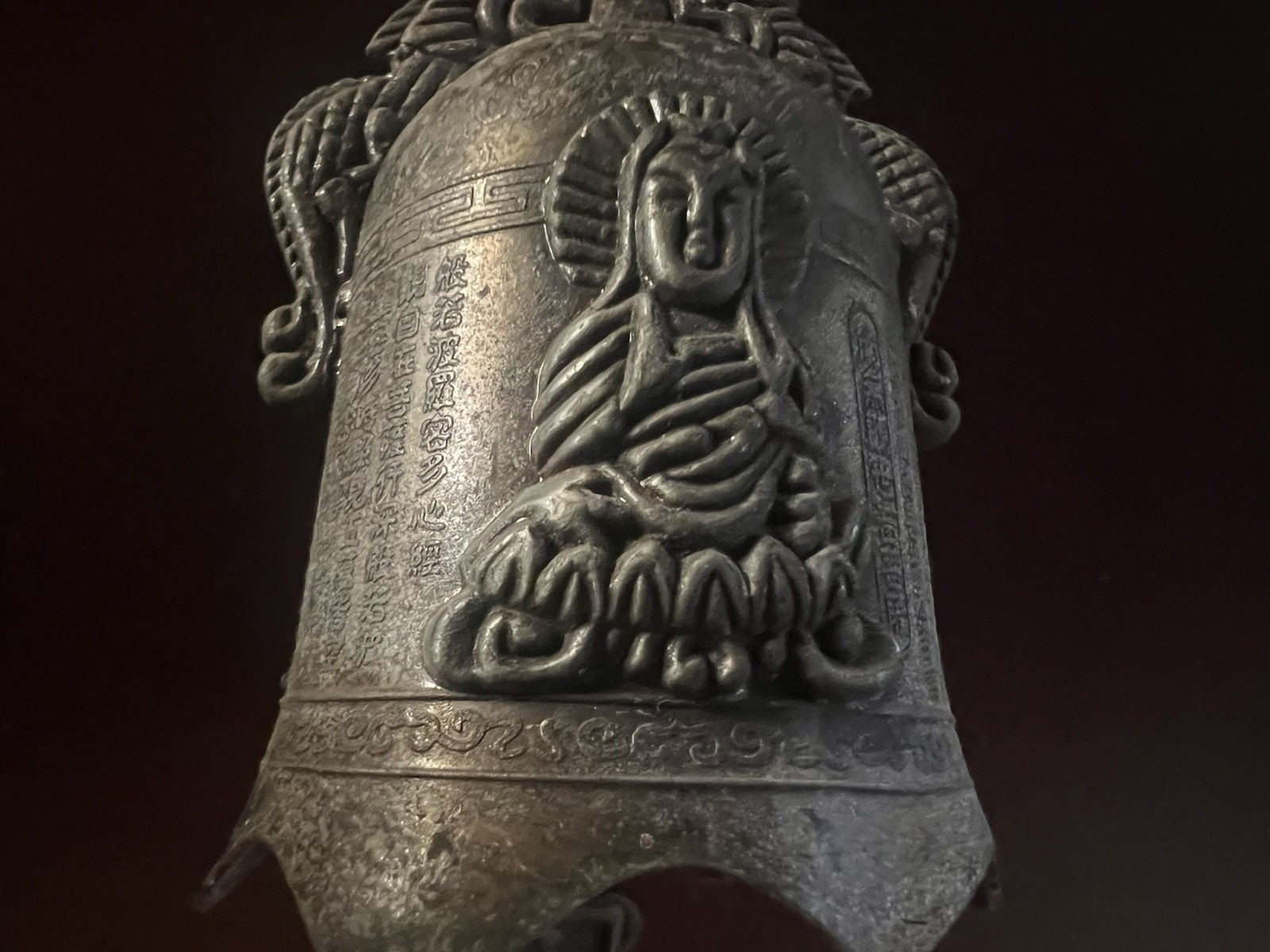 🔴 Glocke, buddhistische Ritualglocke, Drachen, chinesische Inschriften