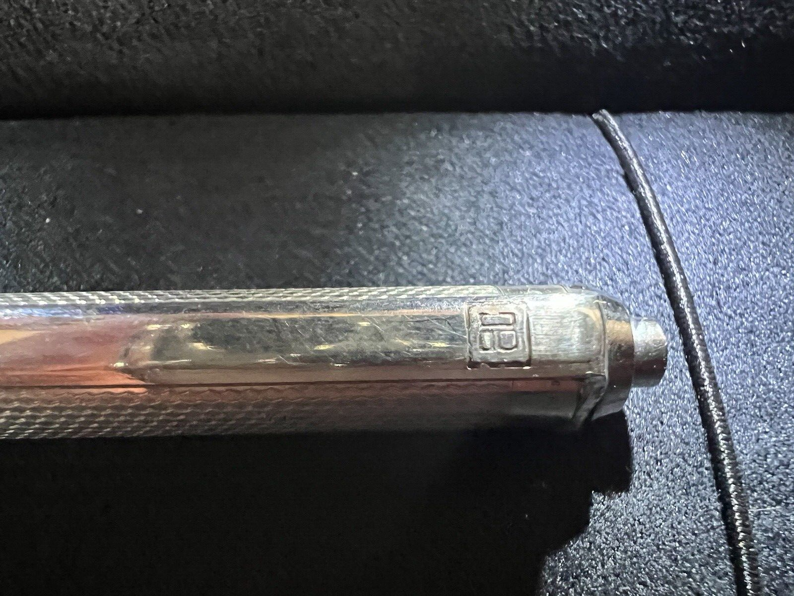 🔴 Kugelschreiber aus massivem 925er Sterlingsilber mit guillochiertem Wellenrelief, Klick 25 