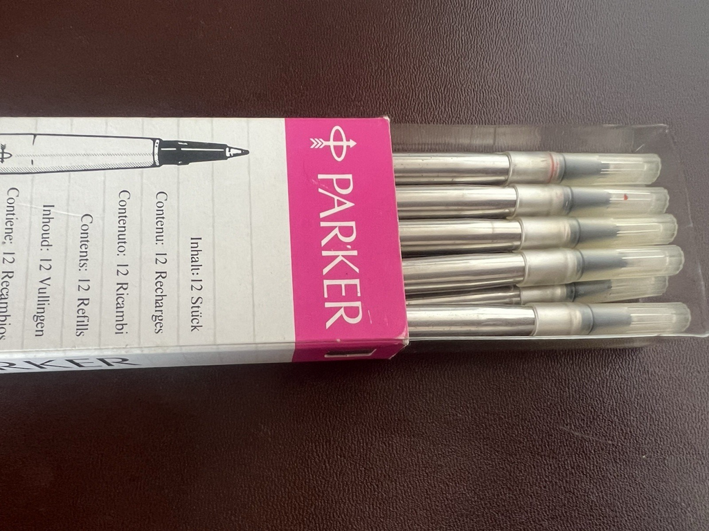 Parker Recharge Stylo-Plume Roller Ball Rouge M 0,8 MM 8JF Recharge 3 Pcs