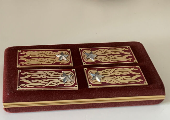 🔴 Alamari ESERCITO ITALIANO MILITARI metallo e smalti mostrine 6 PEZZI vintage