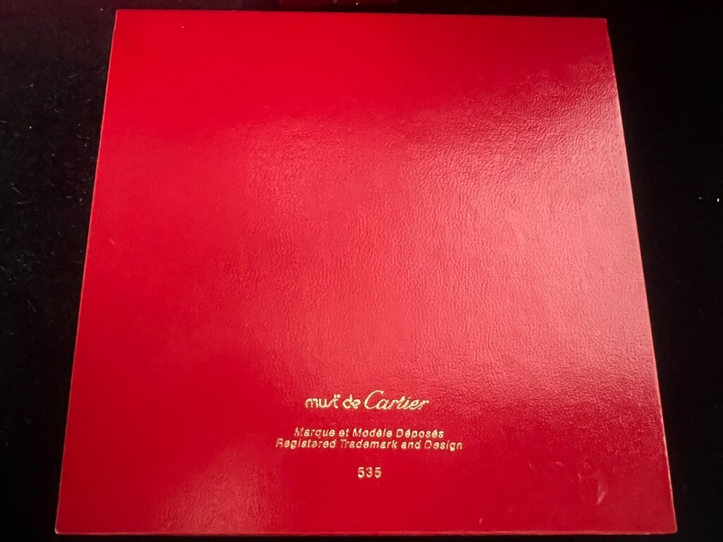CARTIER Boîtier Boîte 535 Rouge pour Pendulette Must De CARTIER Vintage Usure