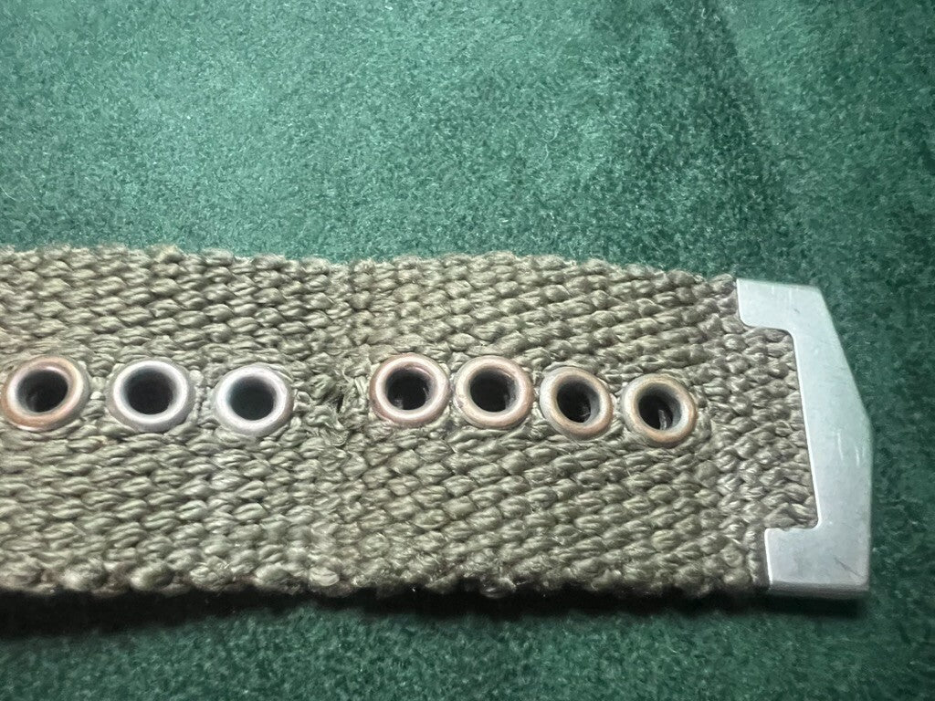 🔴 SWATCH orologio polso chrono CORAGGIOSO verde militare cinturino tessuto