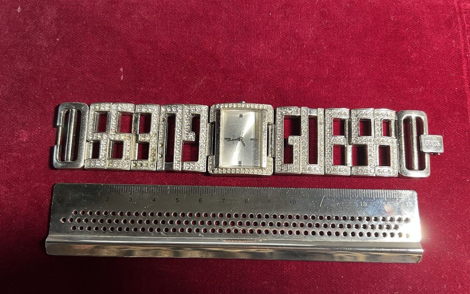 🔴 GUESS women's watch with quartz jewel bracelet with rhinestones 