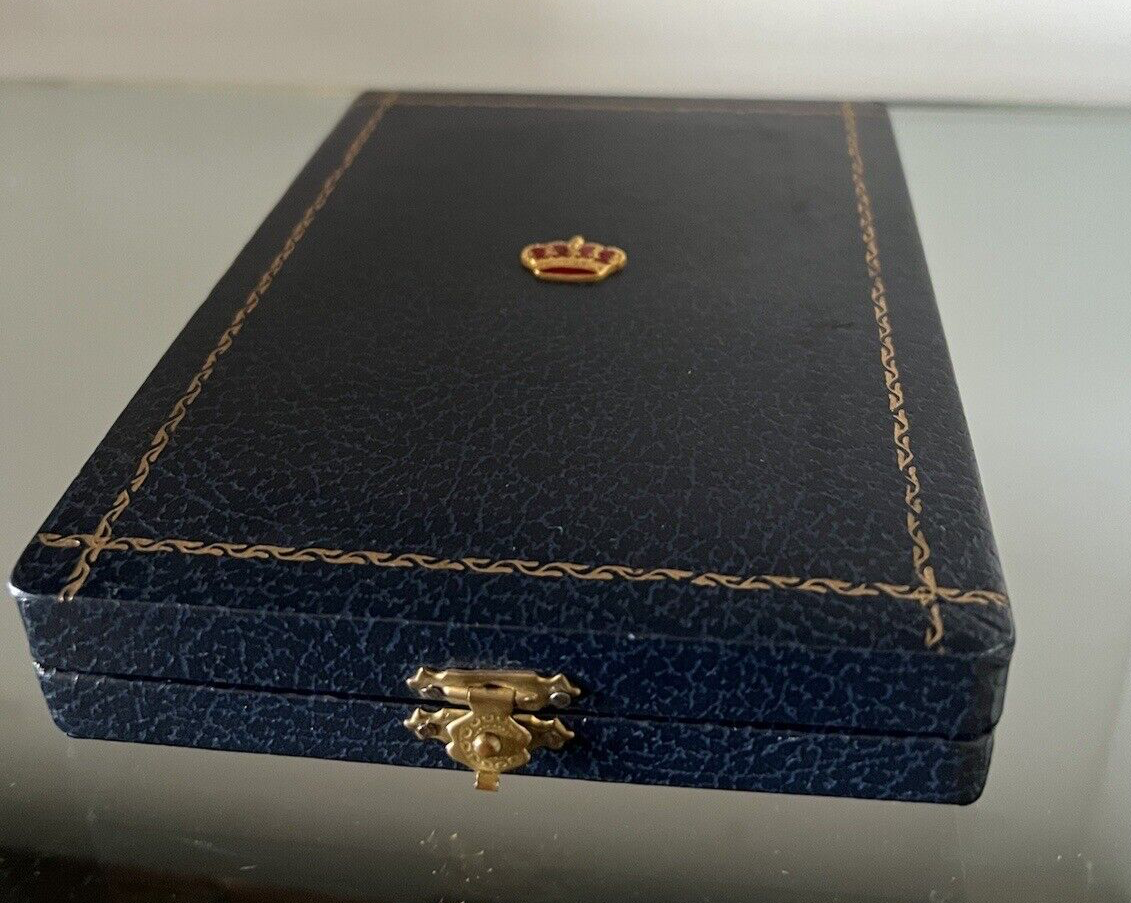 🔴 CEJALVO CRUZ scatola moneta medaglia stemma corona reale Spagna 12 h 17