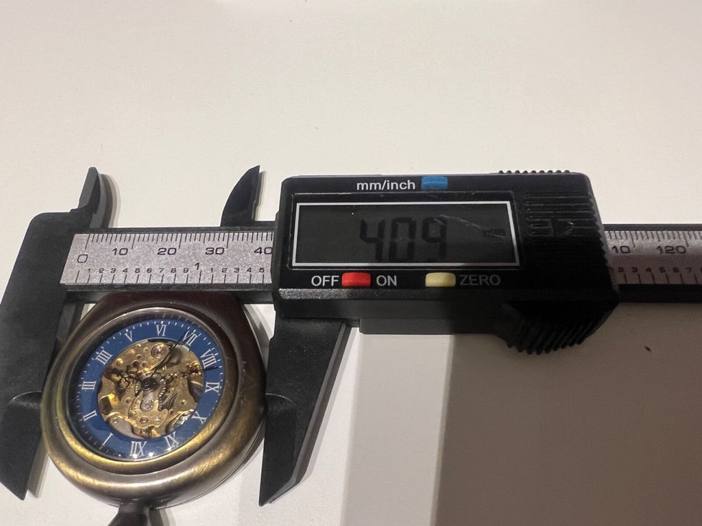 🔴 Orologio tasca uomo scheletrato Movimento manuale funziona corona cabochon