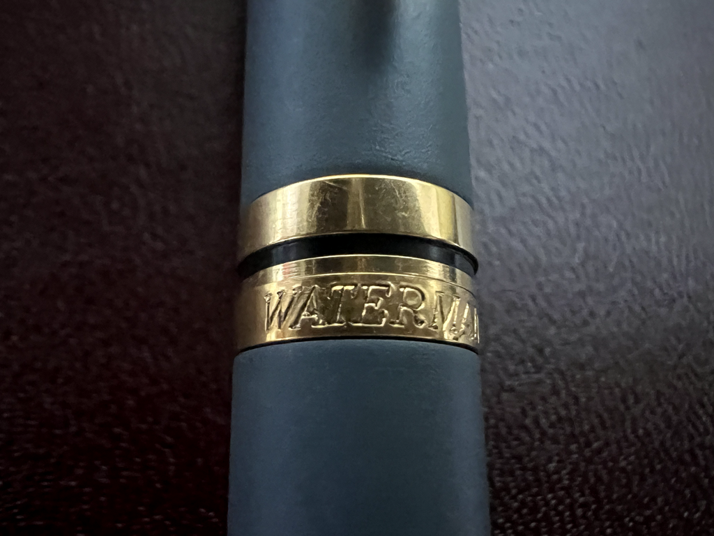 🔴 WATERMAN Laureat fountain pen, grey lacquer, gold-plated trim, F nib 