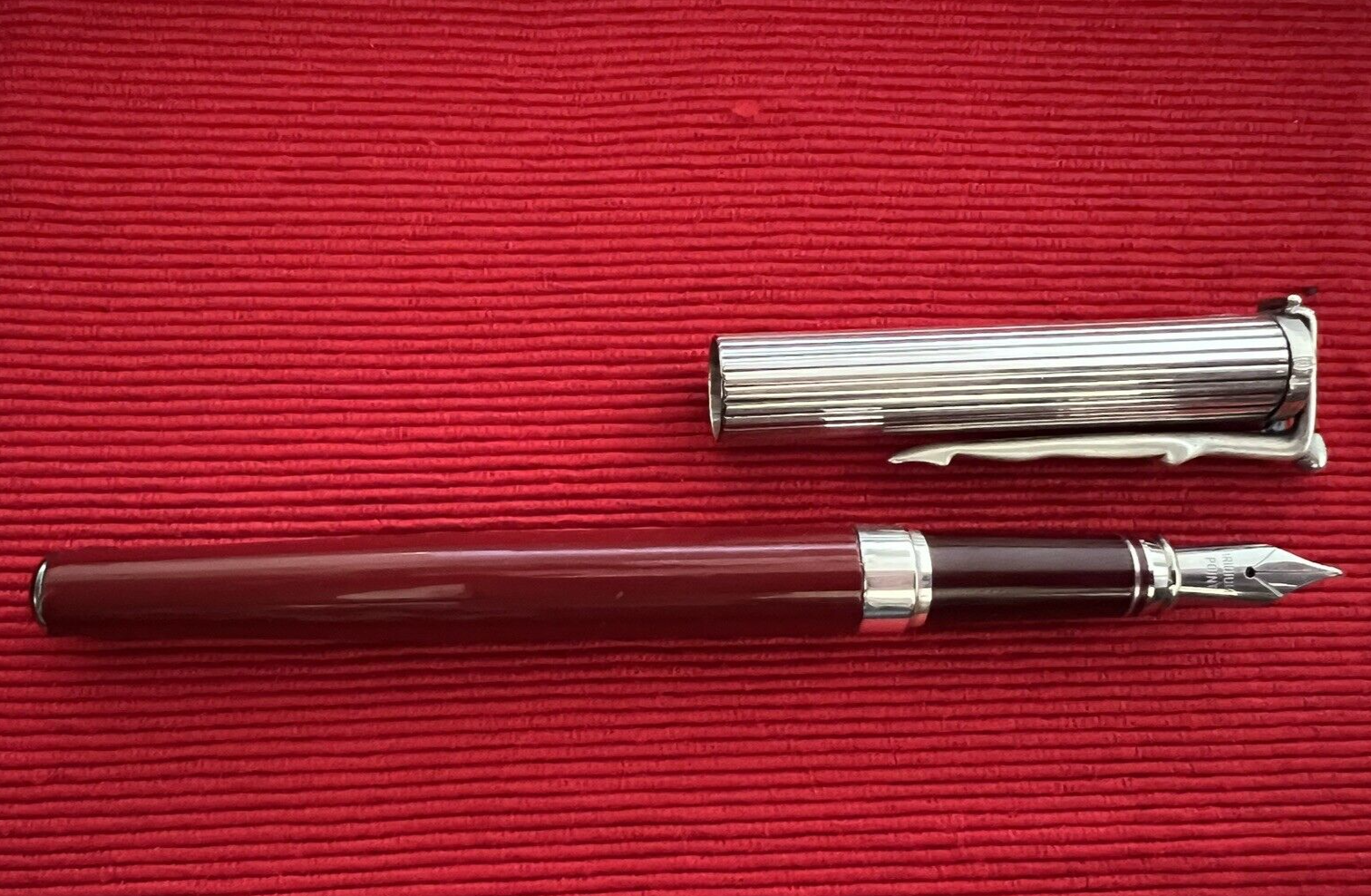 🔴 OTTAVIANI penna stilografica ARGENTO MASSICCIO 925 lacca scultura corpo uomo