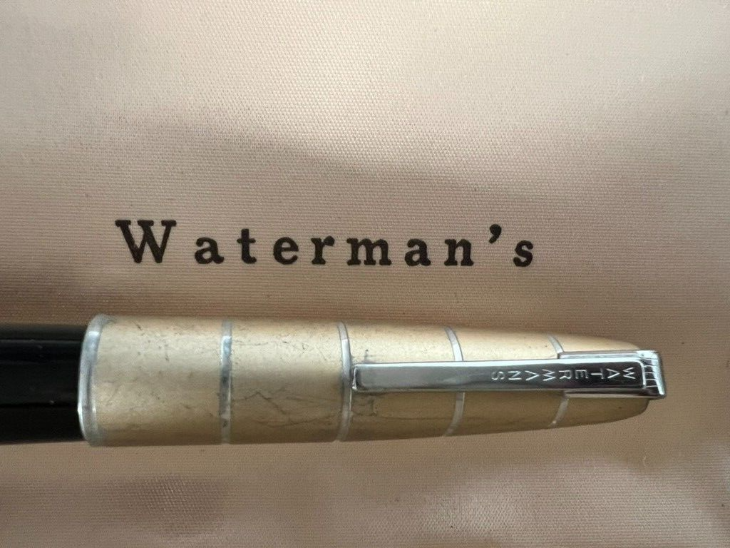 DE WATERMAN Stylo-Plume Stylo à Plume à Levier Or Du 1950 Vintage Écrit
