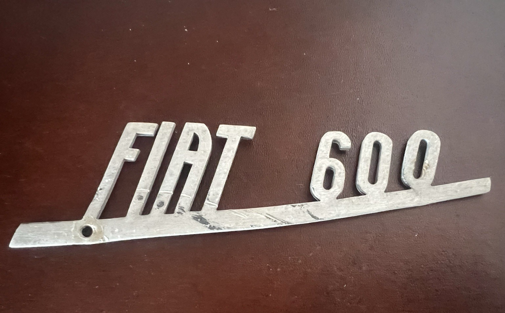 Coat of Arms Fiat 600 Car Emblem Frieze Logo Print Plate Metal