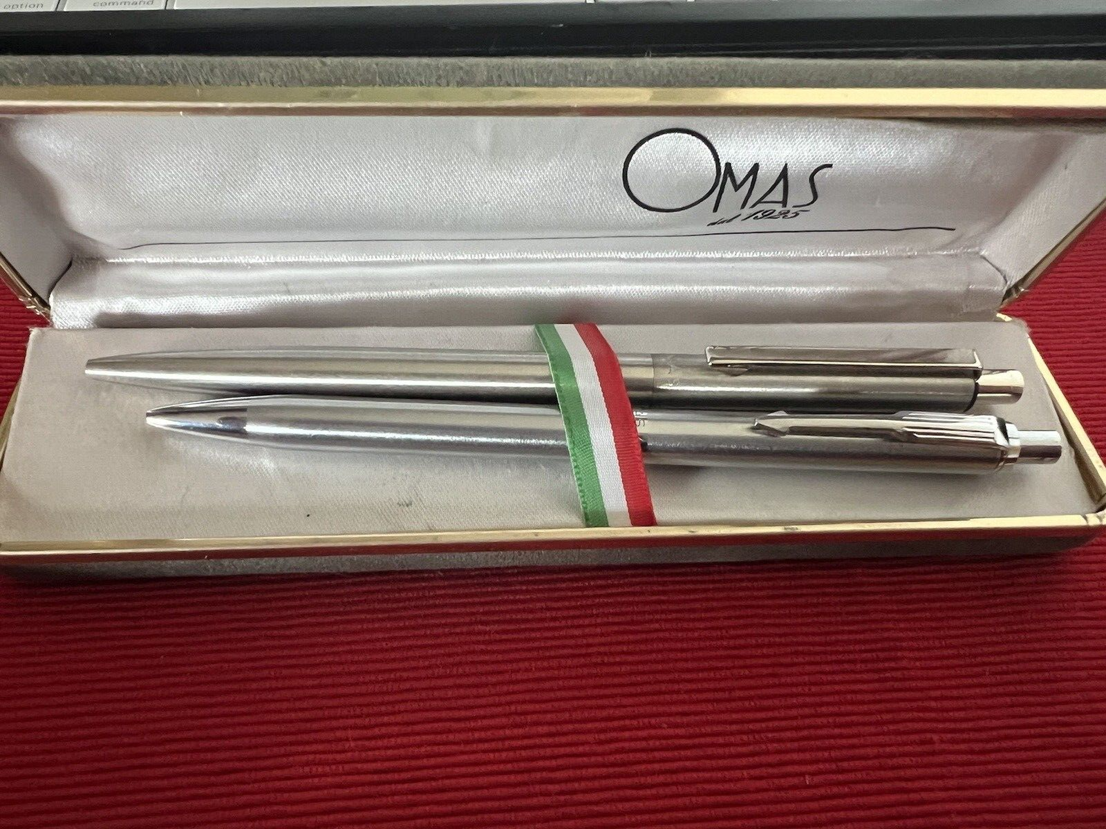 Grand-Mère Penne Sphère Chrome Métal Bouton Automatique Scrivono Italiane Cru