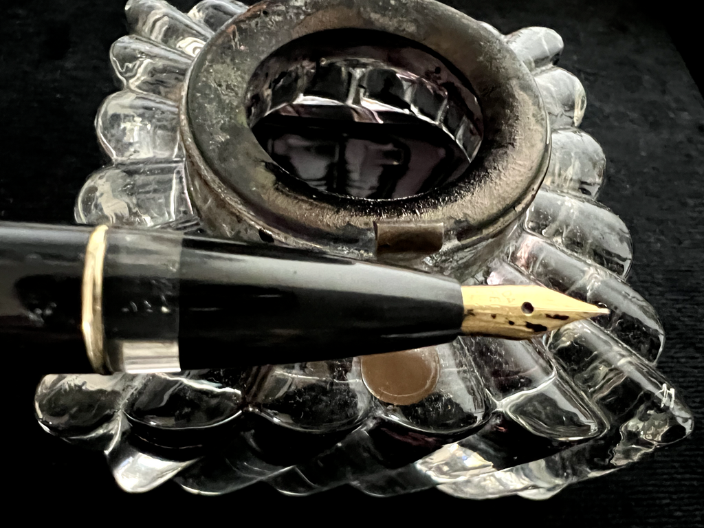 Goldmichel Stylo-Plume Stylo à Plume Celluloid Germany 810 Levier Écrit Rétro