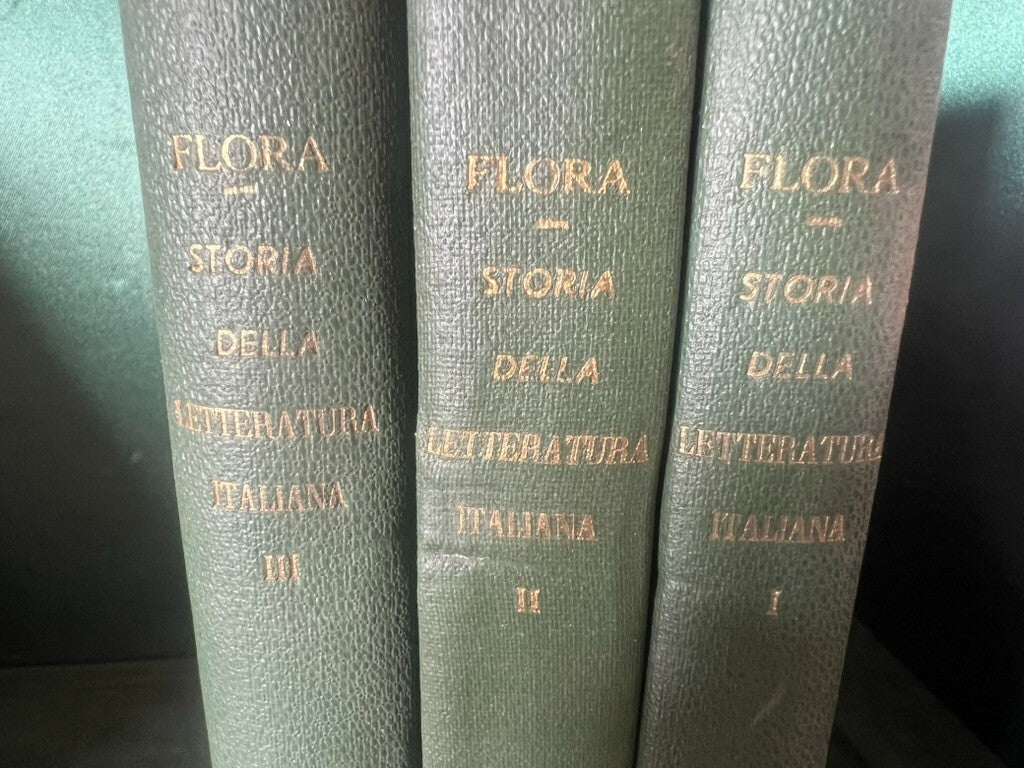 🔴 Libri STORIA DELLA LETTERATURA ITALIANA 3 volumi Flora Mondadori 1947