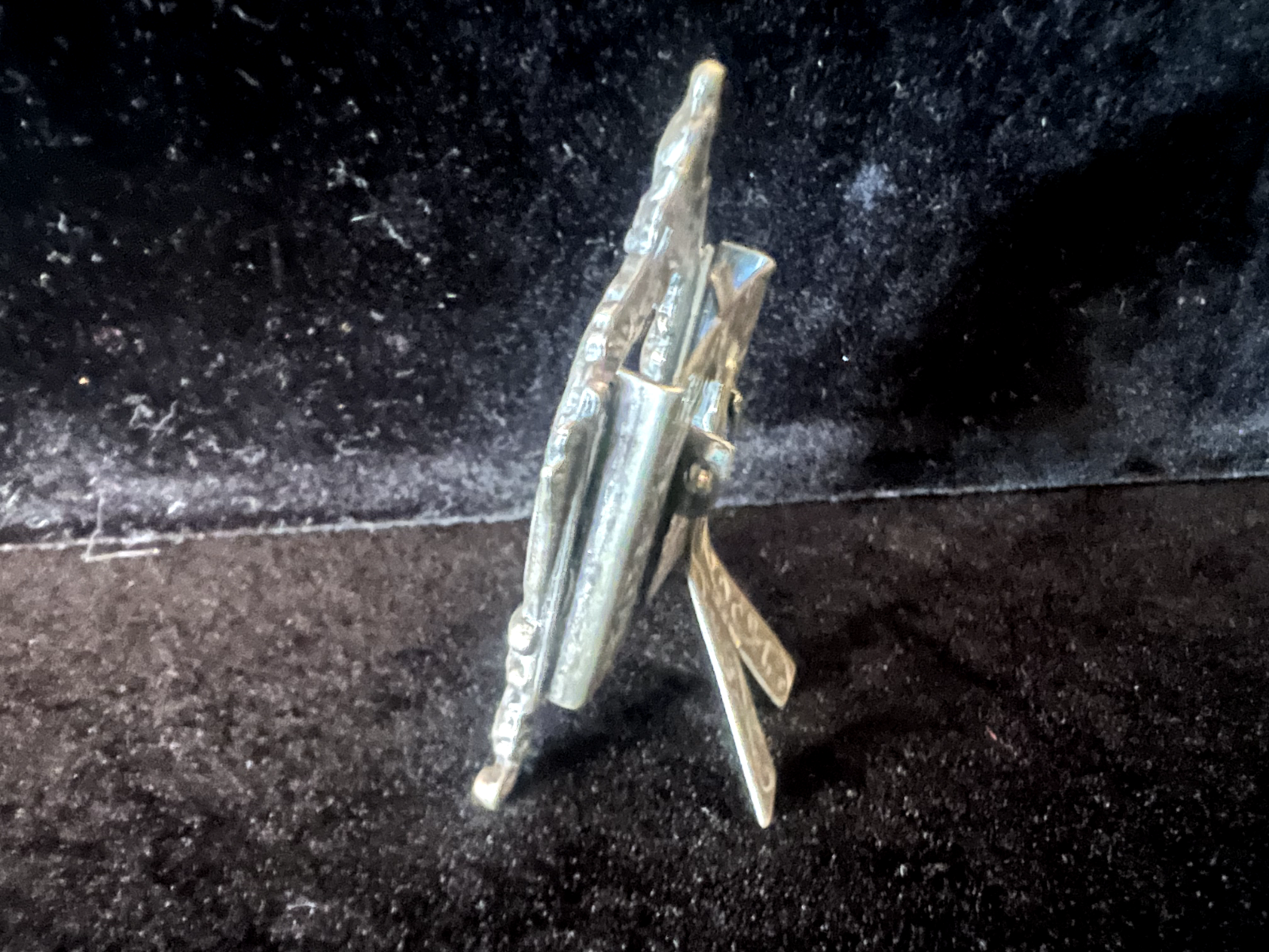 🔴 Cornice ARGENTO 800 miniatura con filamenti lavorata a mano vintage 4 x 4,2