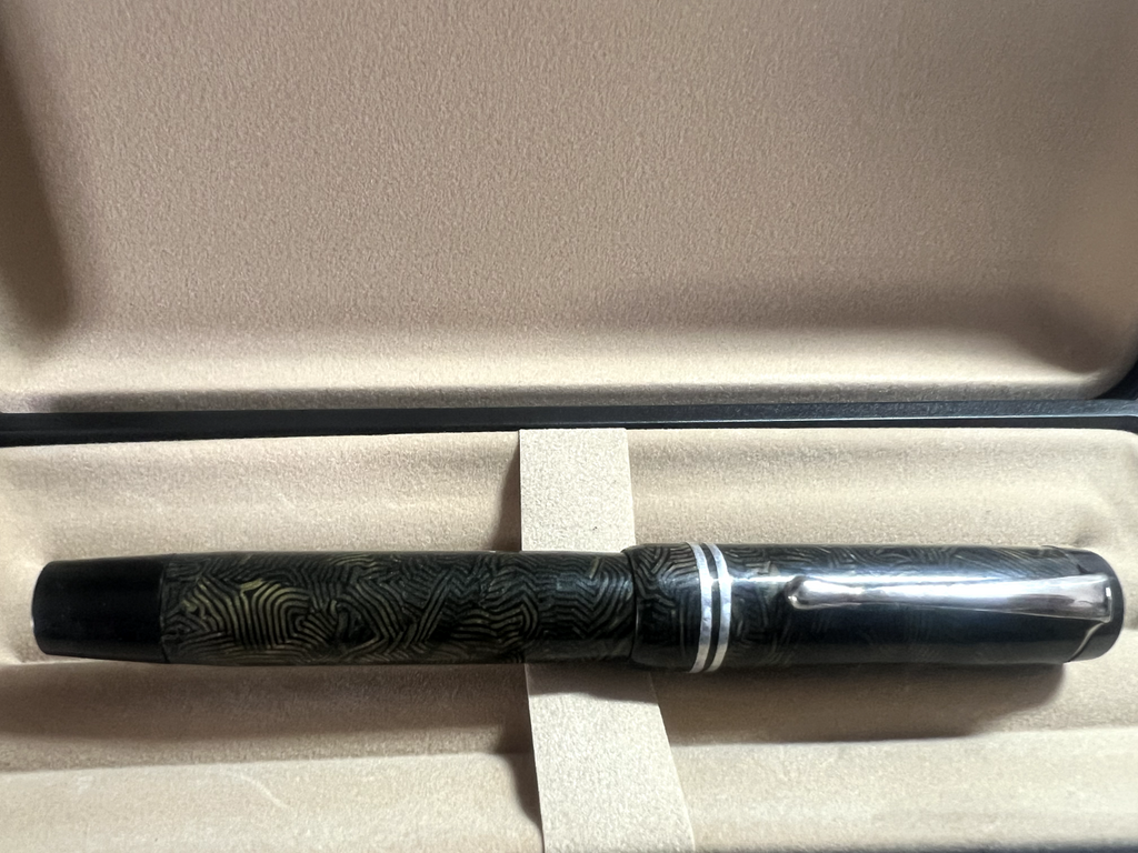 🔴 Penna stilografica celluloide a pulsante pennino MERCURIO scrive vintage