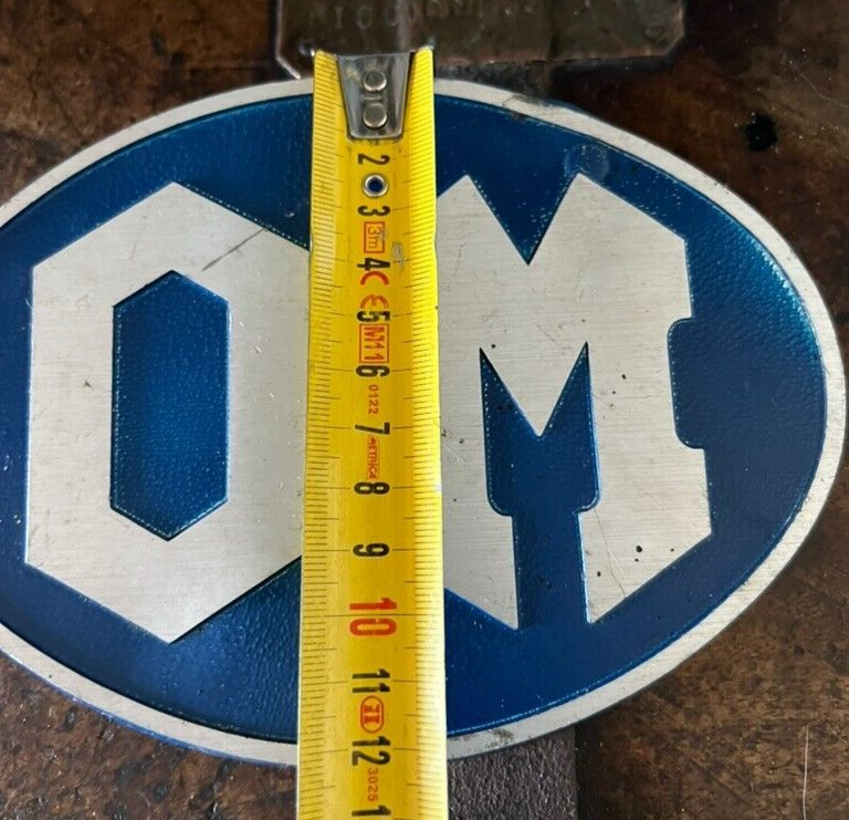 Fiat Coat of Arms Van Om Emblem Print Plate Aluminum Original Vintage