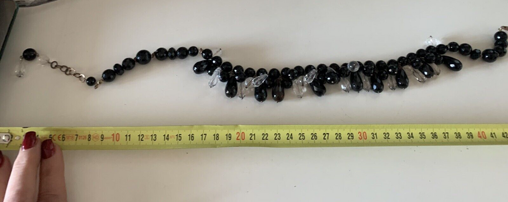DEA GIOIELLI Silver Plated Gold Necklace With Natural Onyx Gemstones 