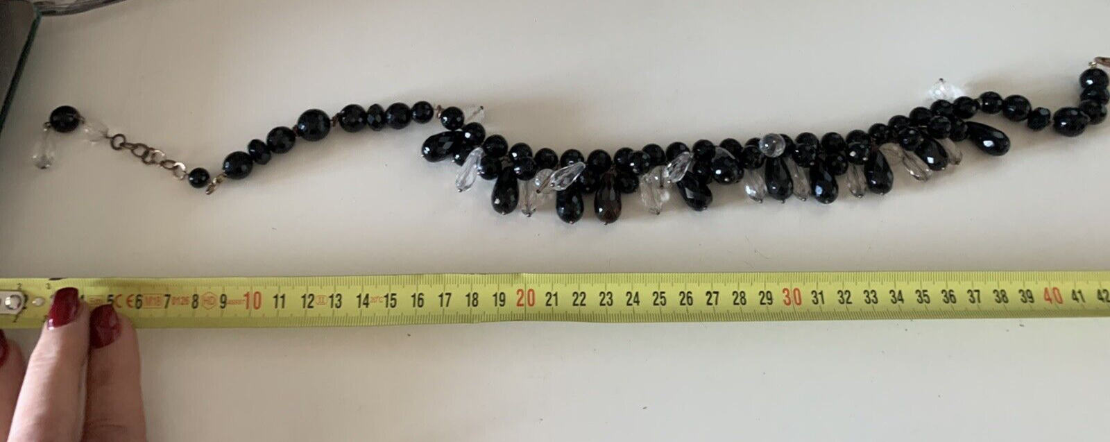 DEA GIOIELLI Silver Plated Gold Necklace With Natural Onyx Gemstones 