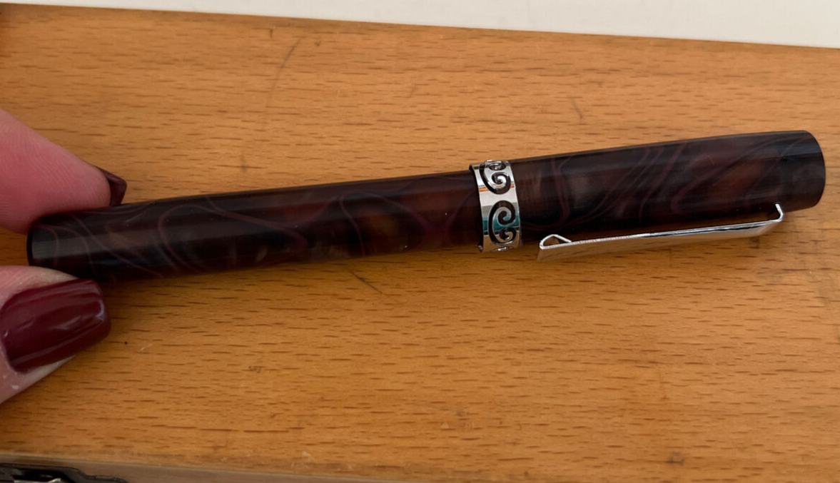 🔴 STYLO PLUME penna stilografica marmorizzata vintage SCRIVE vintage
